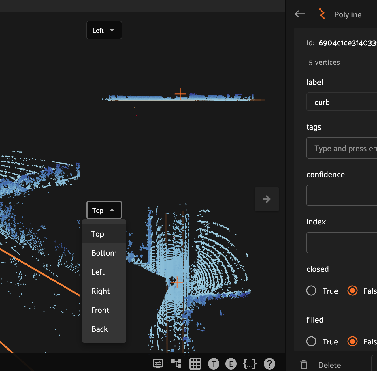 Pointcloud projections