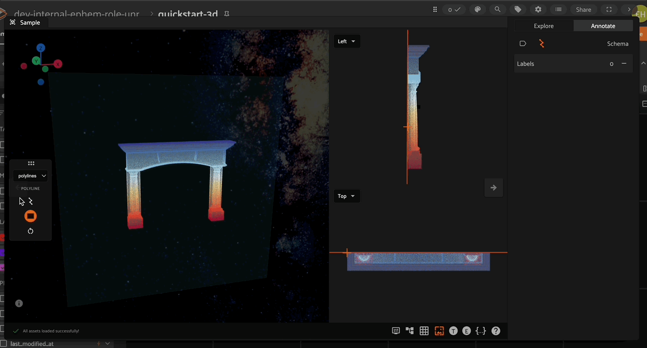 Moving annotation plane